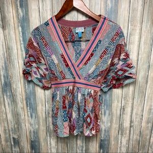 Tracy Reese Silk Blouse sz 2 Top # T474
